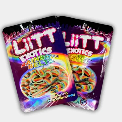 Liitt Exotics Rainbow Belts Mylar Bag