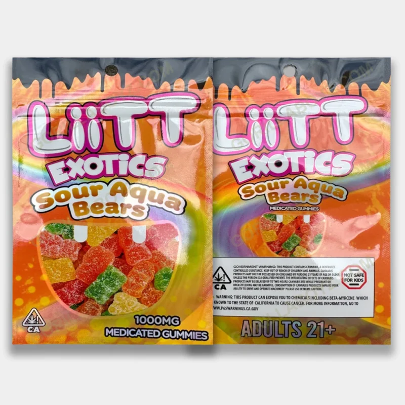 Liit Exotics Sour Agua Gummies 1000MG